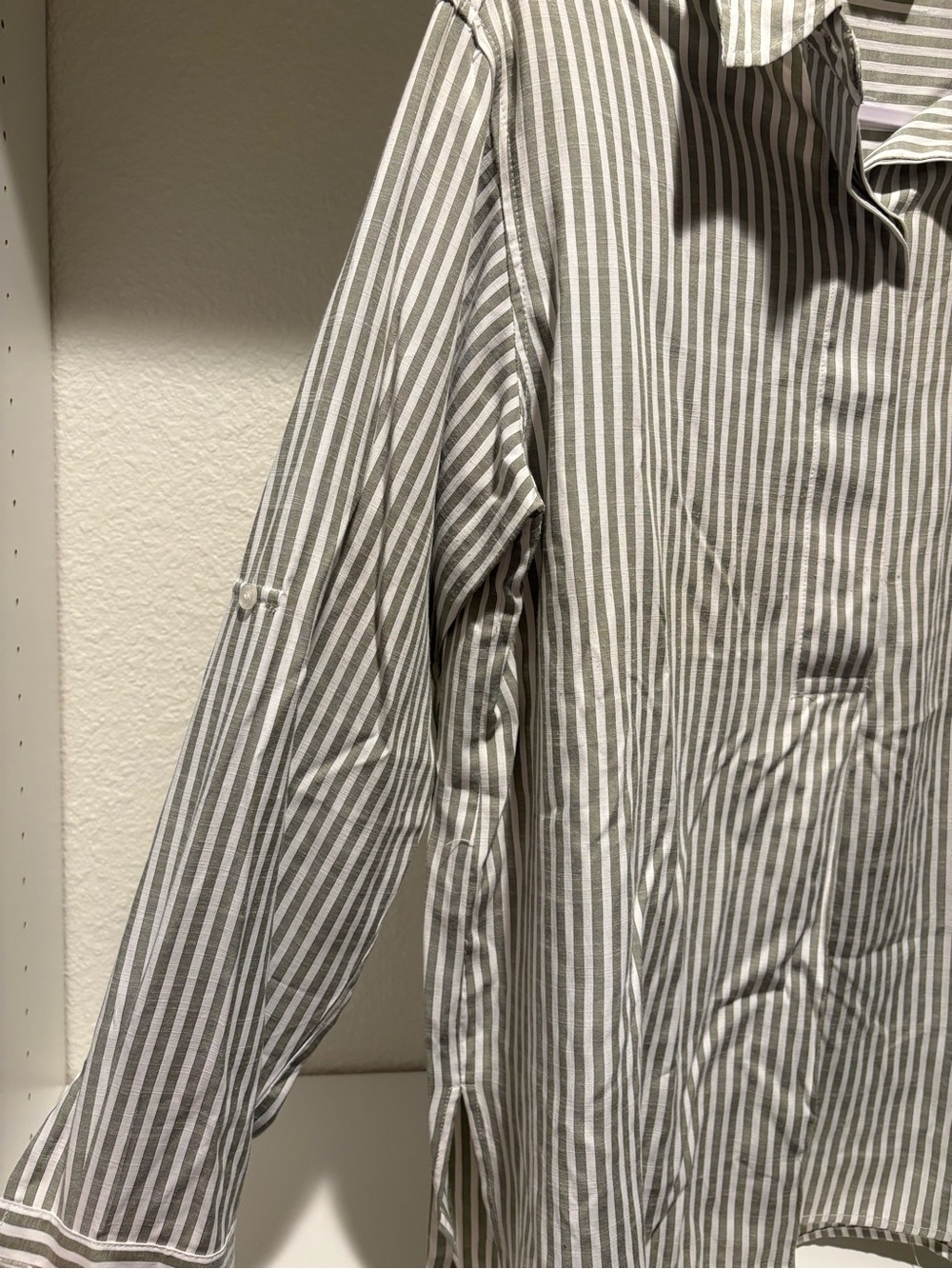 Max Studio Striped Button-Up Shirt - Picture 4 of 7